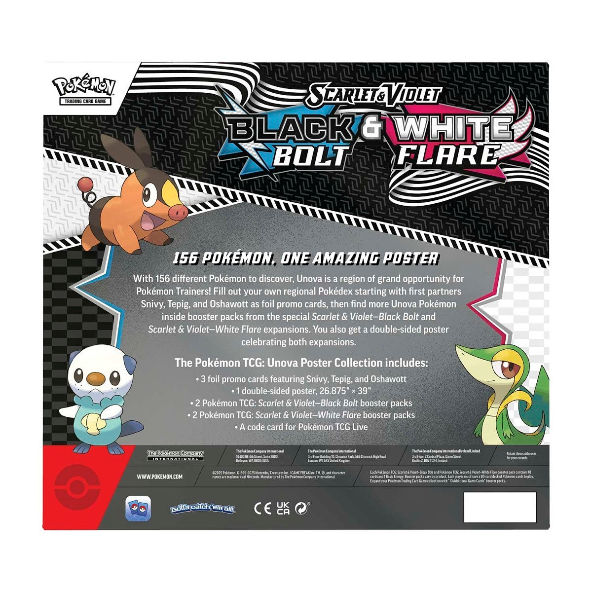Pokemon TCG: Black Bolt & White Flare Unova Poster Collection – Foil Pack Fanatic